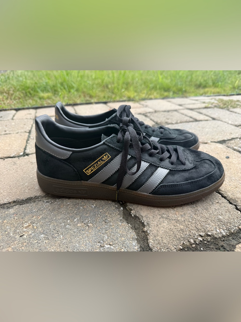Adidas Handball Spezial Black Suede Gum Sole Sneakers Men’s 9